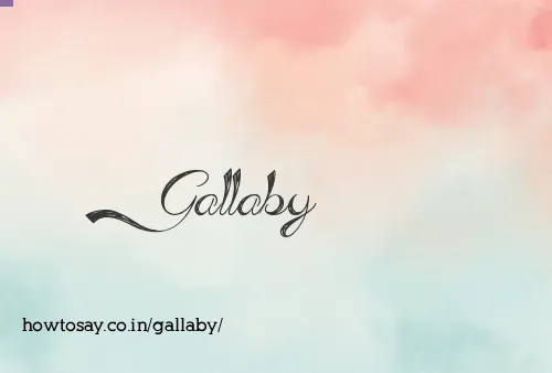Gallaby