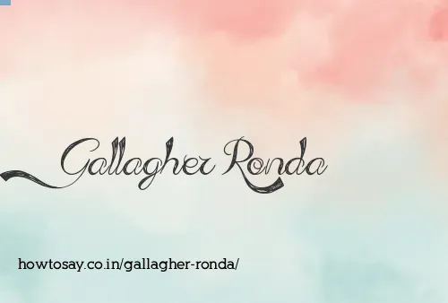 Gallagher Ronda