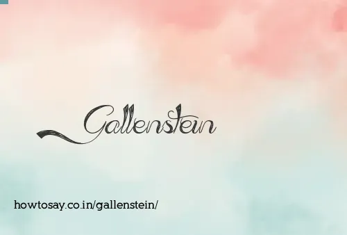 Gallenstein