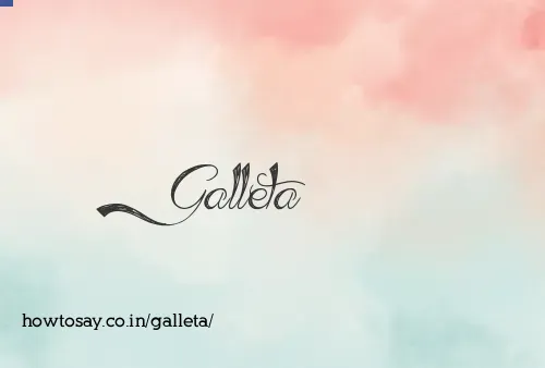 Galleta