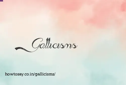 Gallicisms