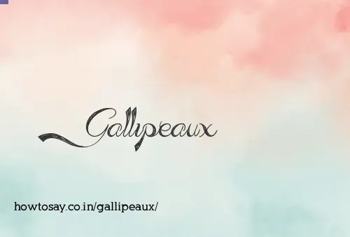 Gallipeaux