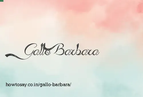 Gallo Barbara