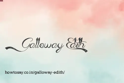 Galloway Edith
