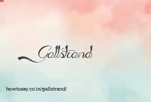 Gallstrand
