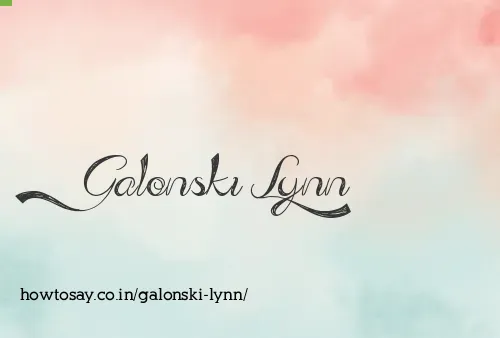 Galonski Lynn