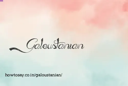Galoustanian