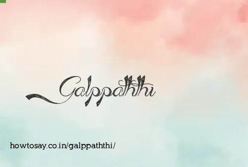 Galppaththi