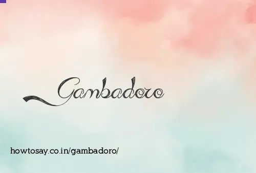 Gambadoro