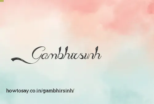 Gambhirsinh