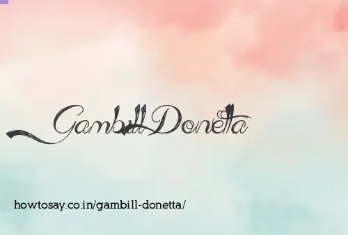 Gambill Donetta