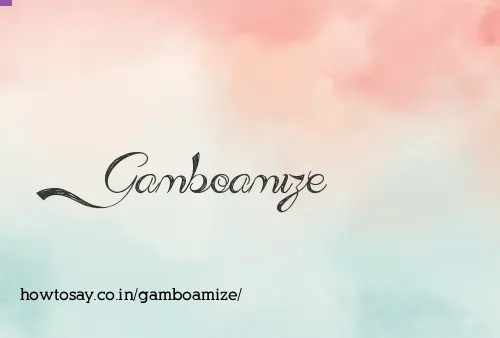 Gamboamize