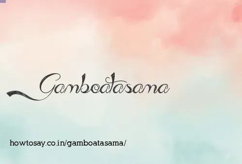 Gamboatasama