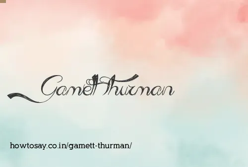 Gamett Thurman
