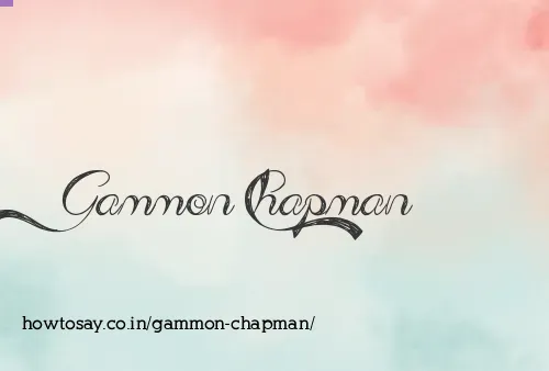 Gammon Chapman