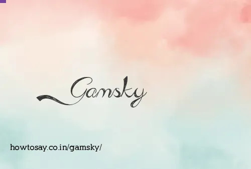 Gamsky