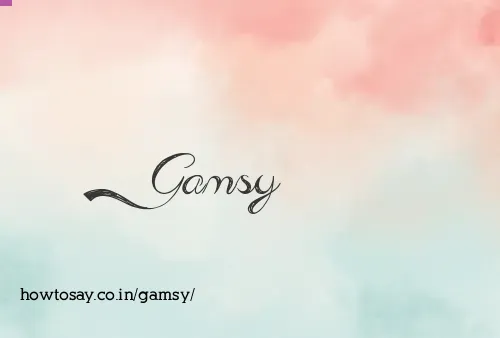 Gamsy