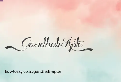 Gandhali Apte