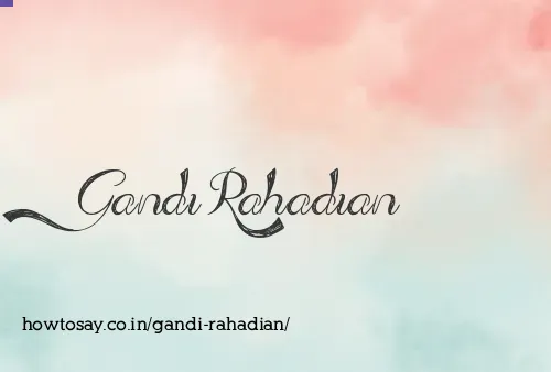 Gandi Rahadian
