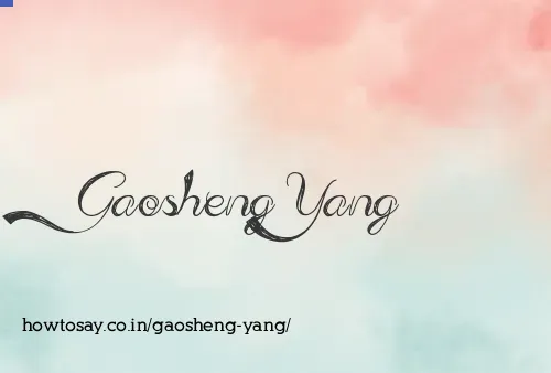 Gaosheng Yang