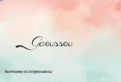 Gaoussou