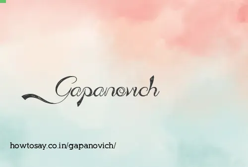 Gapanovich