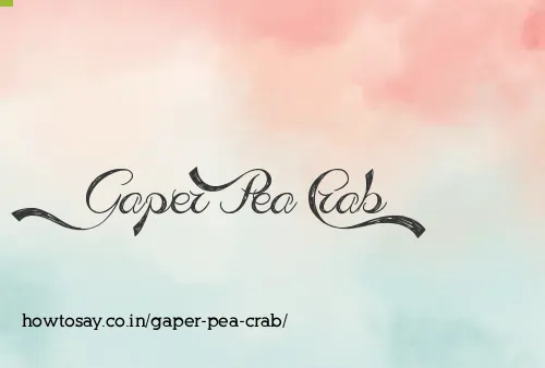 Gaper Pea Crab