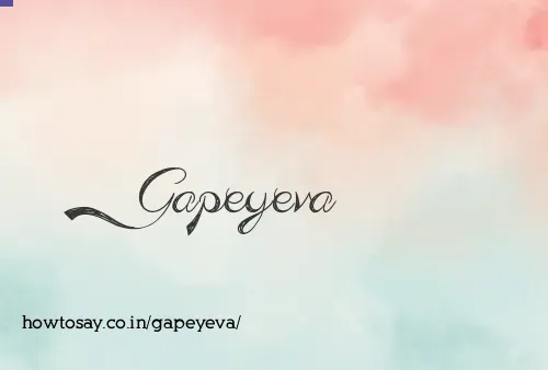 Gapeyeva