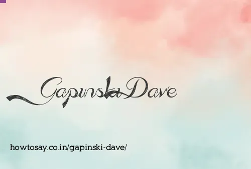 Gapinski Dave