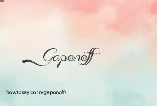 Gaponoff