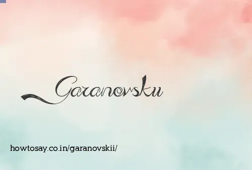 Garanovskii