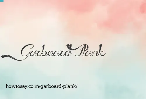 Garboard Plank