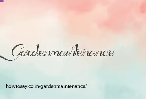 Gardenmaintenance