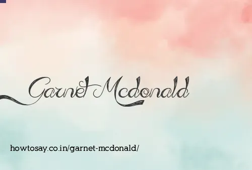 Garnet Mcdonald
