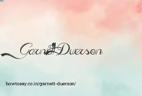 Garnett Duerson