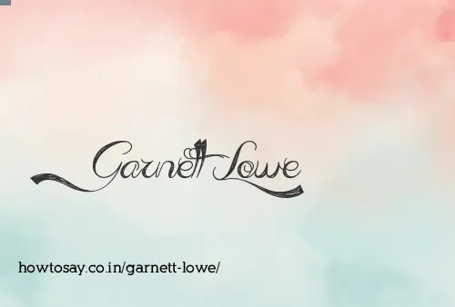 Garnett Lowe