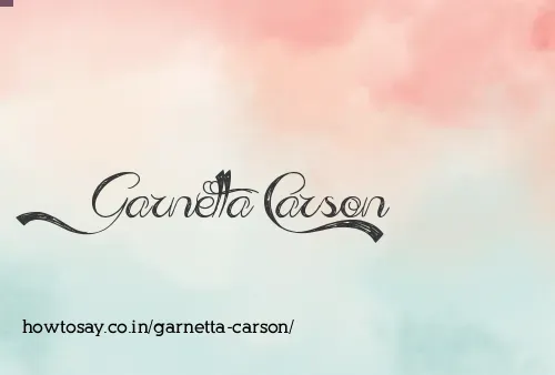 Garnetta Carson