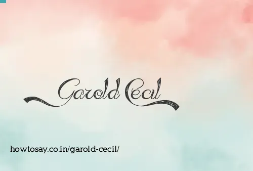 Garold Cecil