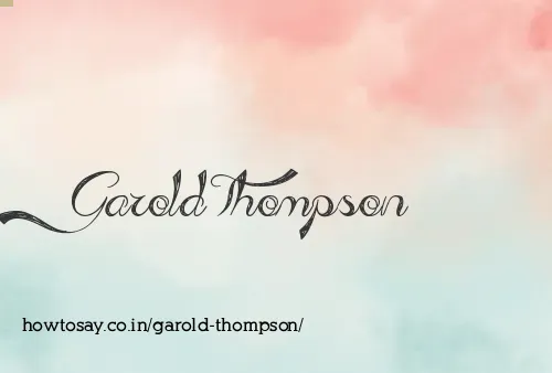 Garold Thompson