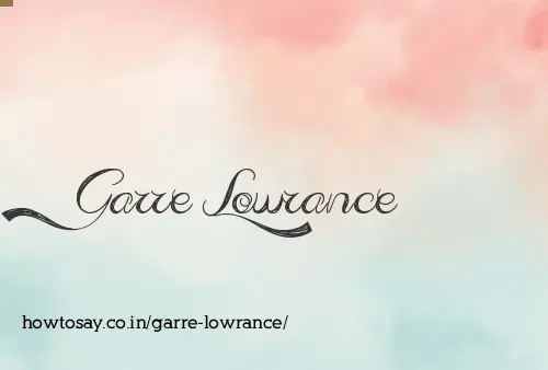 Garre Lowrance