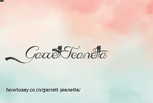 Garrett Jeanetta