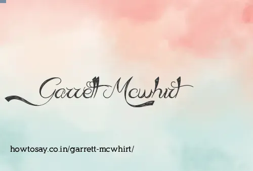 Garrett Mcwhirt
