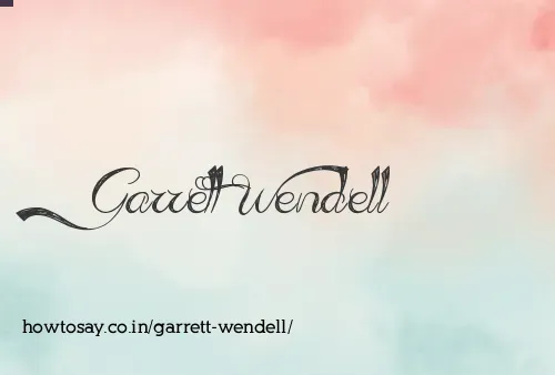 Garrett Wendell