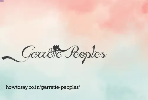 Garrette Peoples