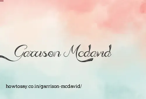 Garrison Mcdavid