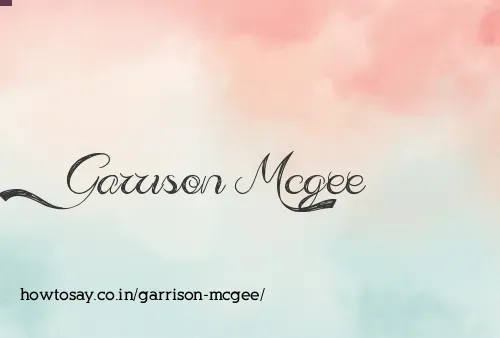 Garrison Mcgee