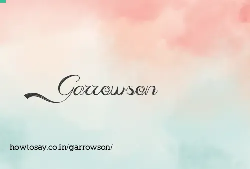 Garrowson