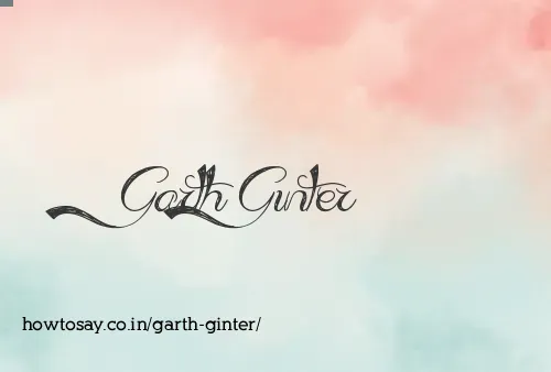 Garth Ginter