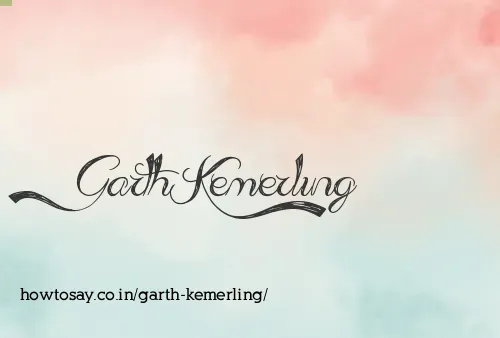 Garth Kemerling