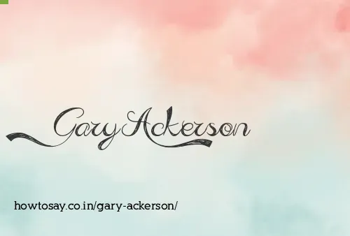 Gary Ackerson